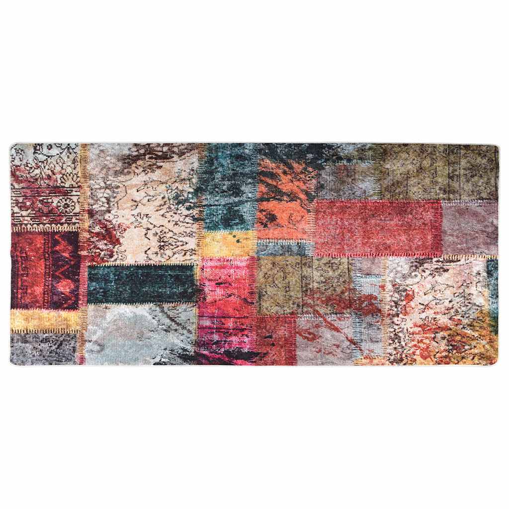Tappeto Lavabile Patchwork 80x300 cm Multicolore
