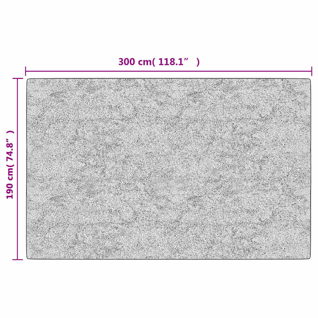 Tappeto Lavabile 190x300 cm Nero e Bianco