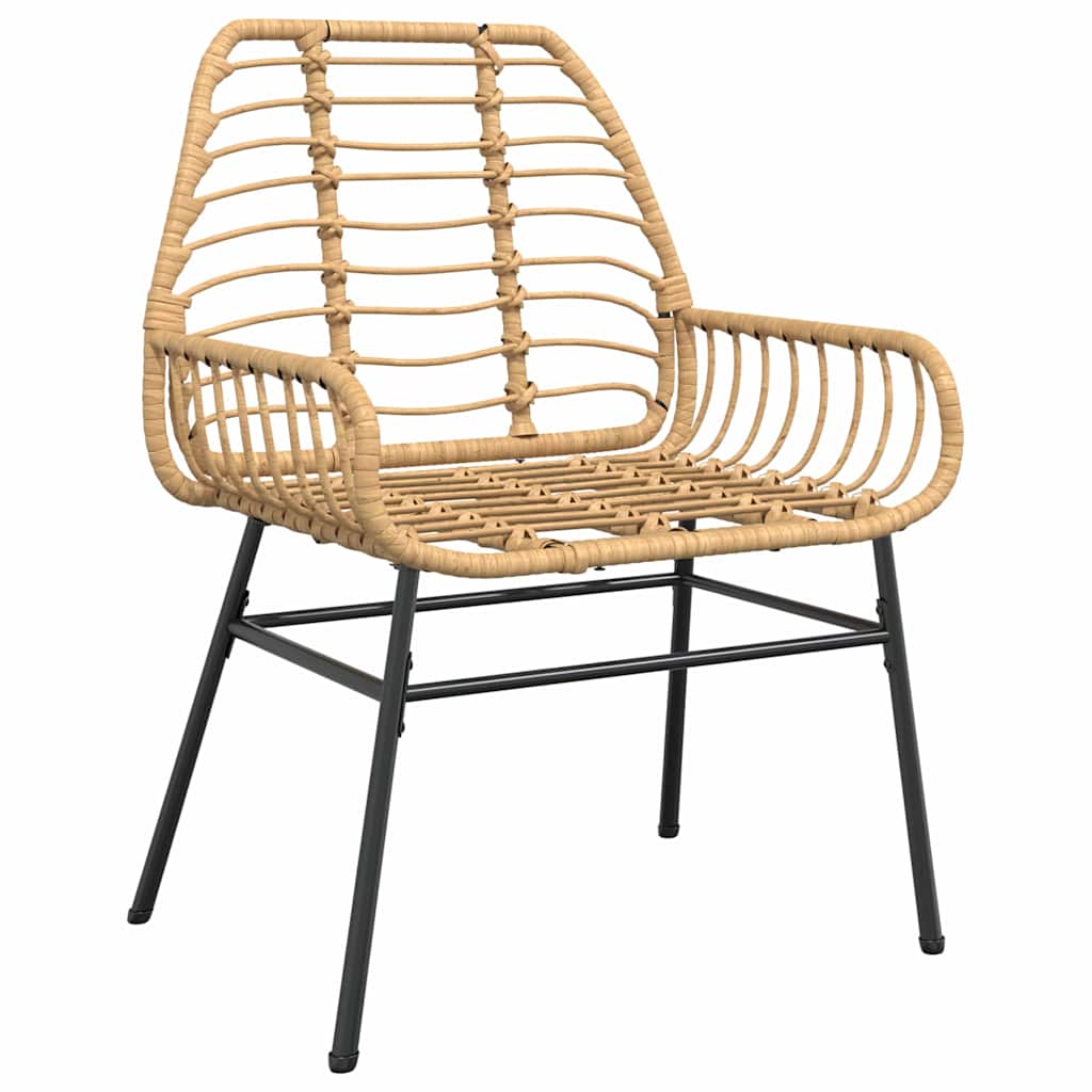Set da Pranzo per Giardino 5 pz Marrone polyrattan
