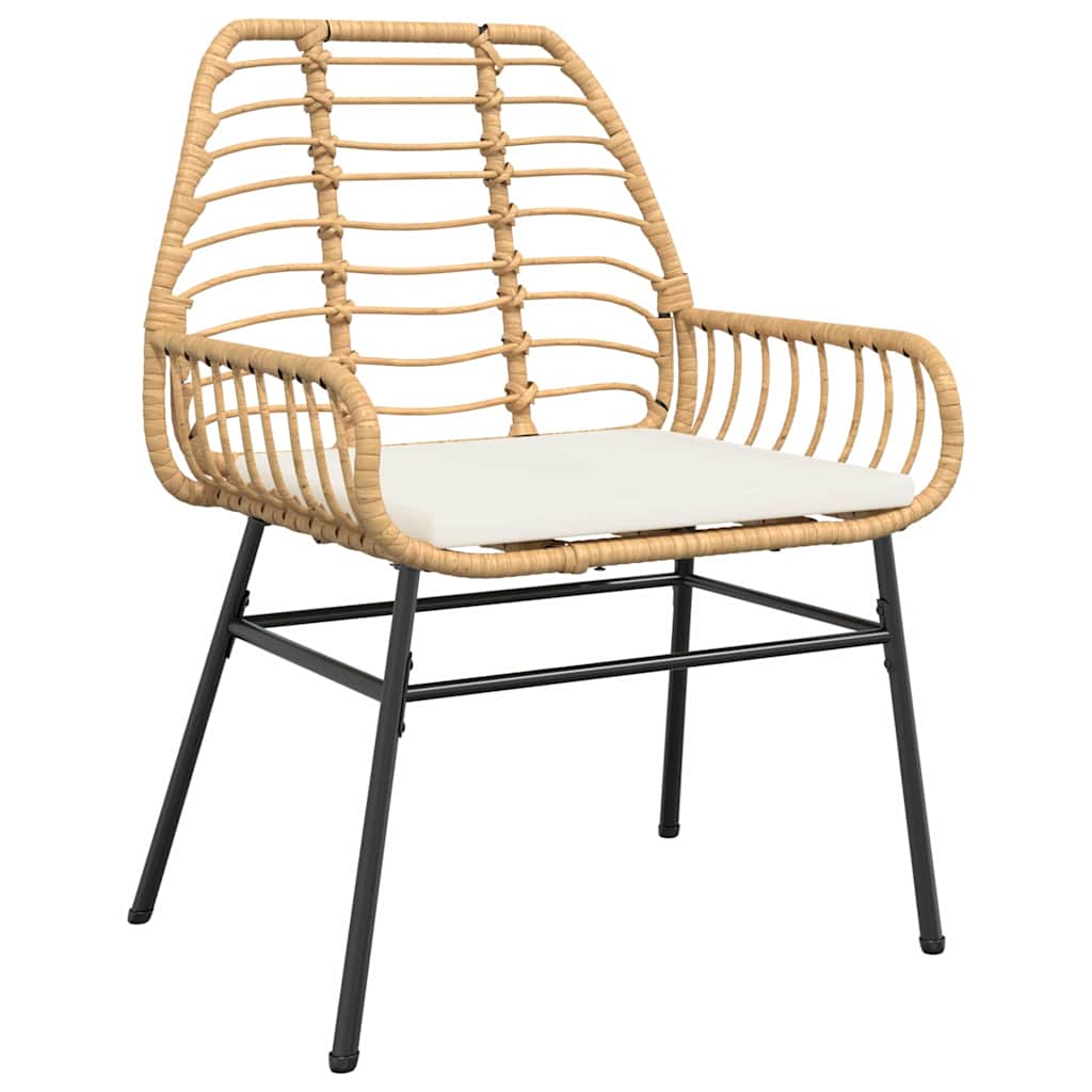 Set da Pranzo per Giardino 7 pz Marrone polyrattan