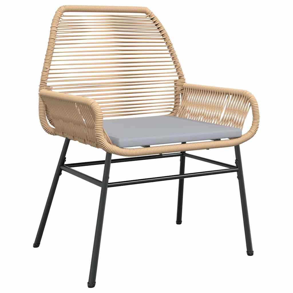 Set da Pranzo per Giardino 5 pz Marrone polyrattan