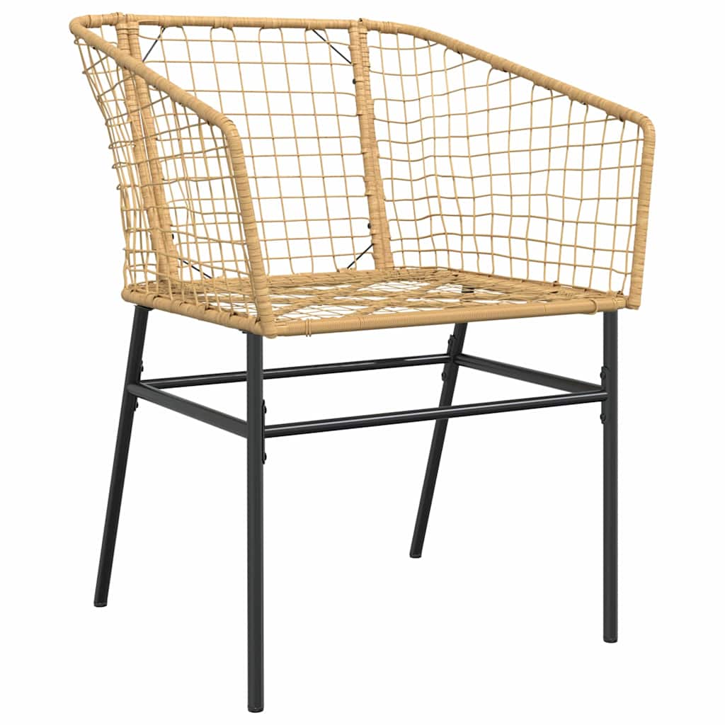 Set da Pranzo per Giardino 9 pz Marrone polyrattan