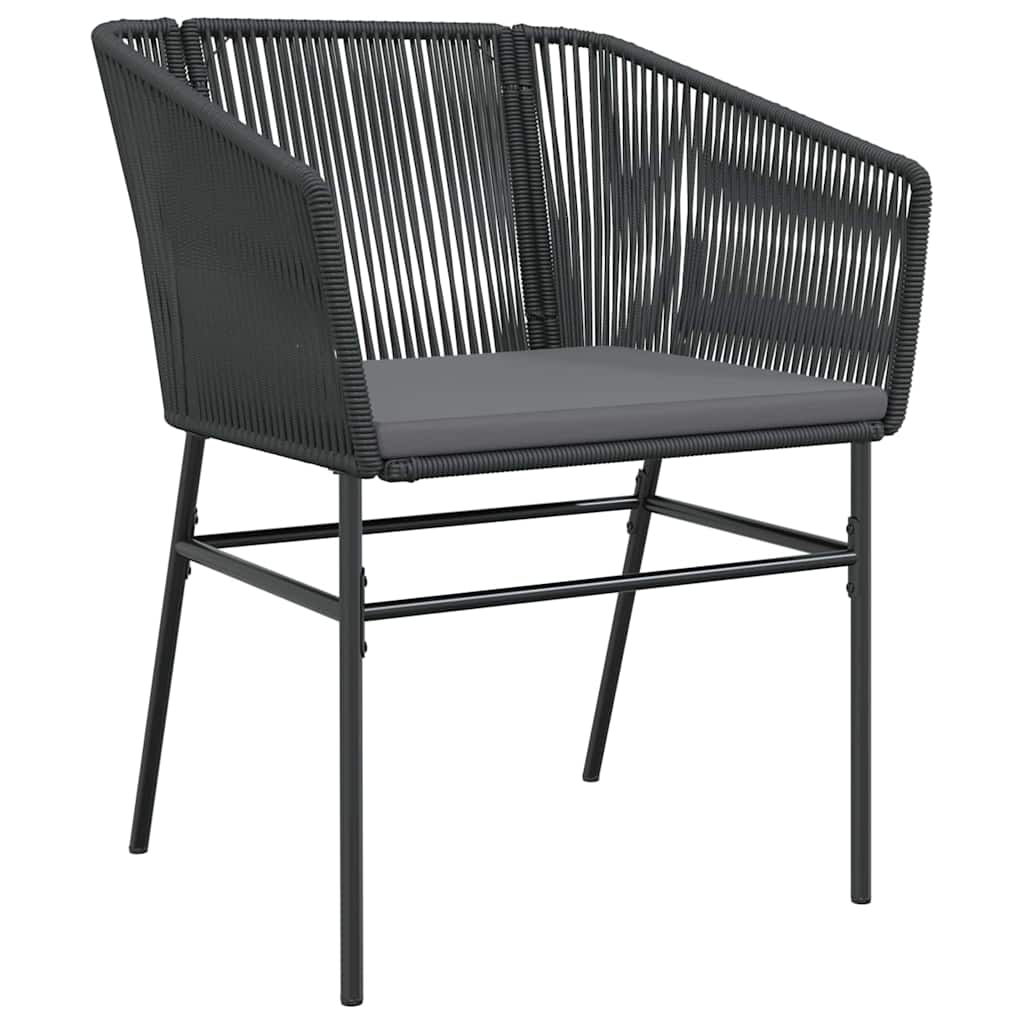 Set da Pranzo per Giardino 5 pz Nero