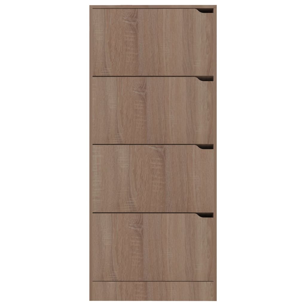Scarpiera 4 Ante Rovere Sonoma 59x24x136 cm Legno Multistrato