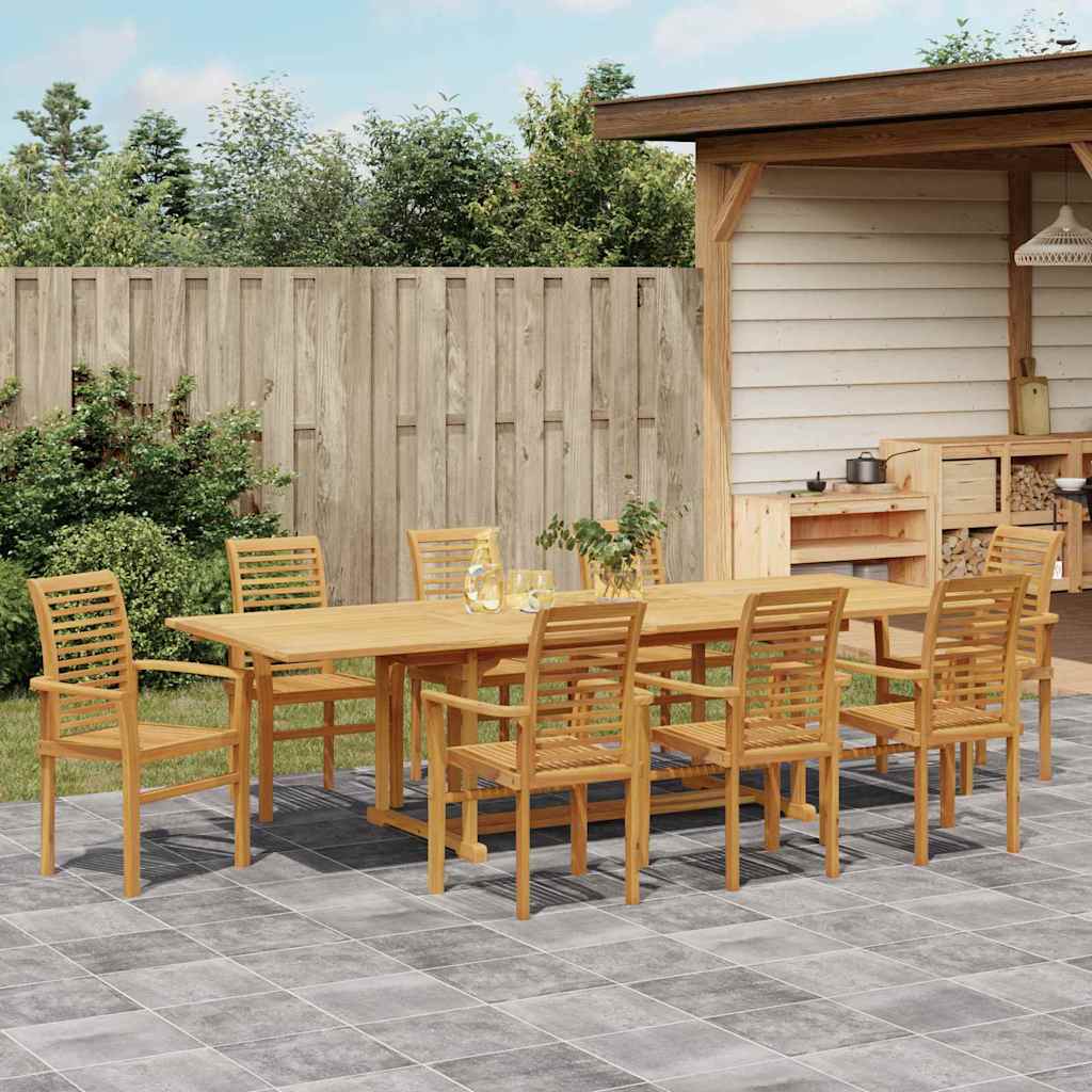 Set da Pranzo per Giardino 9 pz 280 x 100 x 75 cm