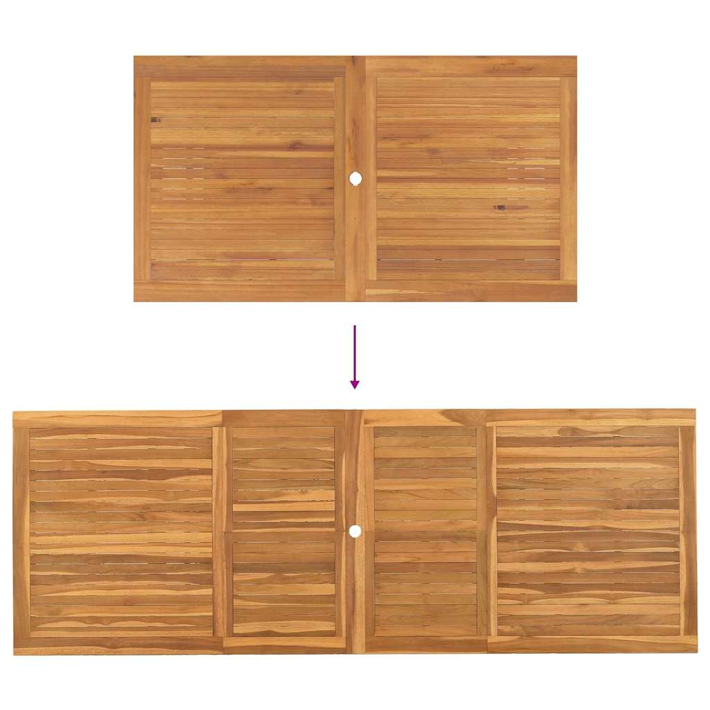 Set da Pranzo per Giardino 9 pz 280 x 100 x 75 cm
