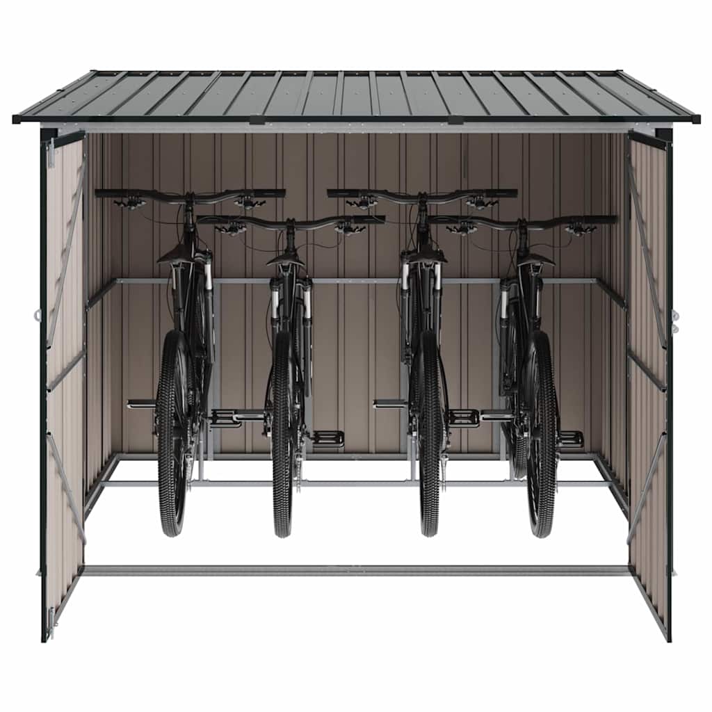 Capanno per Biciclette 3 pz Antracite 216 x 207 x 158 cm