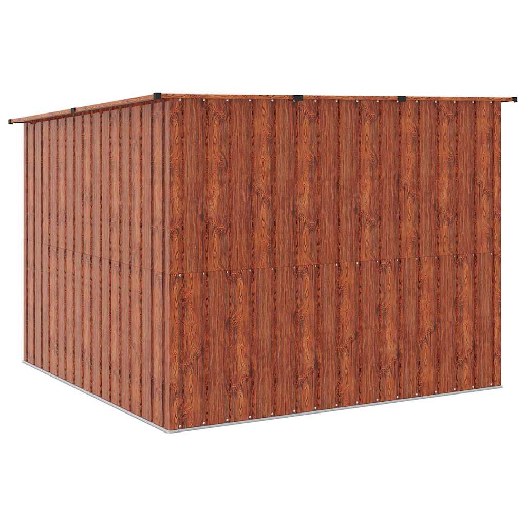Capanno per Biciclette 3 pz Marrone 216 x 207 x 158 cm Metallo