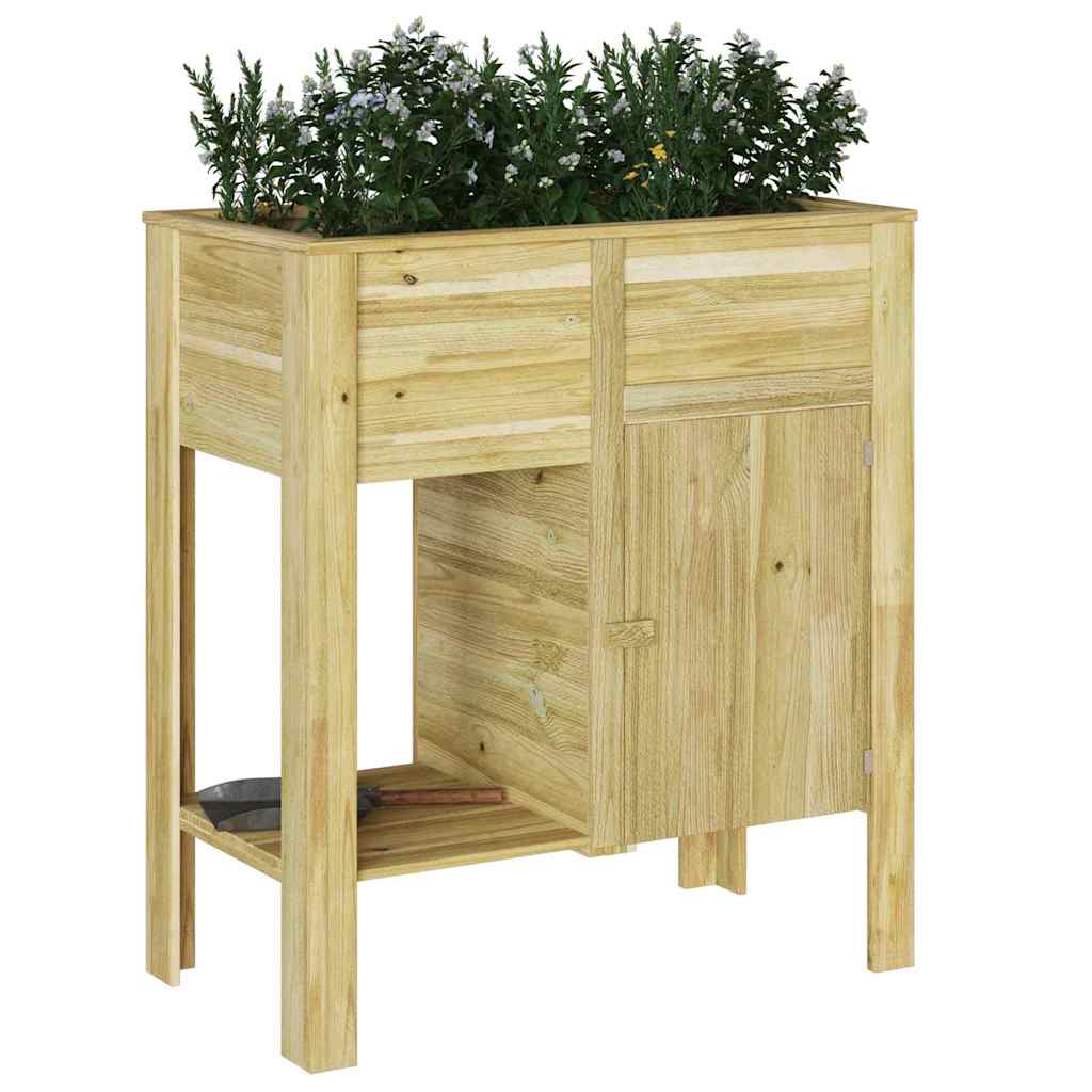 Vaso Alto Marrone Legno di Pino Impregnato