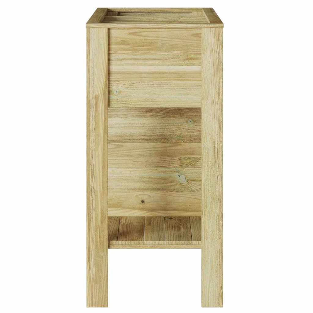 Vaso Alto Marrone Legno di Pino Impregnato