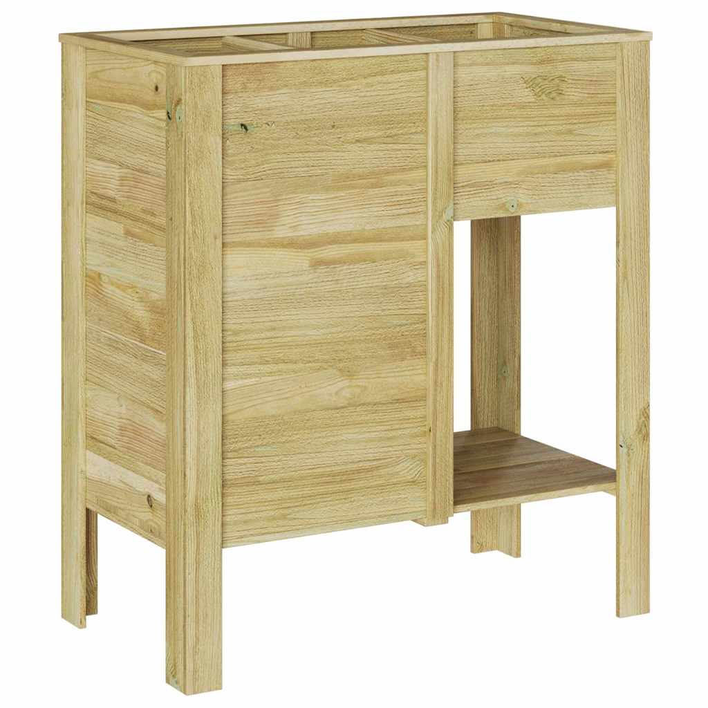 Vaso Alto Marrone Legno di Pino Impregnato