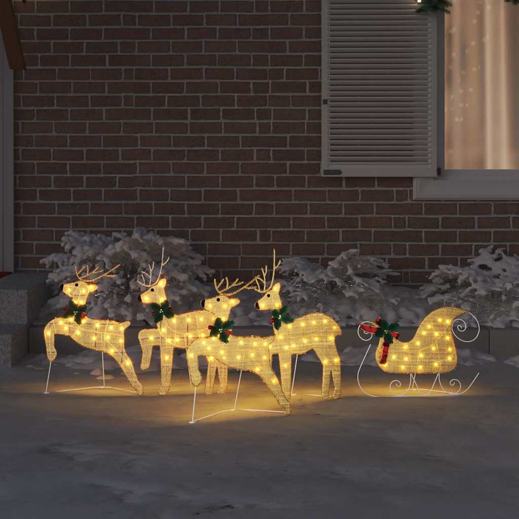 Renne LED 5 pz Oro 43 x 18 x 66 cm Tessuto