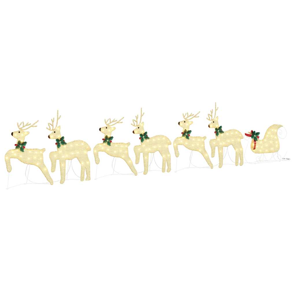 Renne LED 7 pz Oro 43 x 18 x 66 cm Tessuto