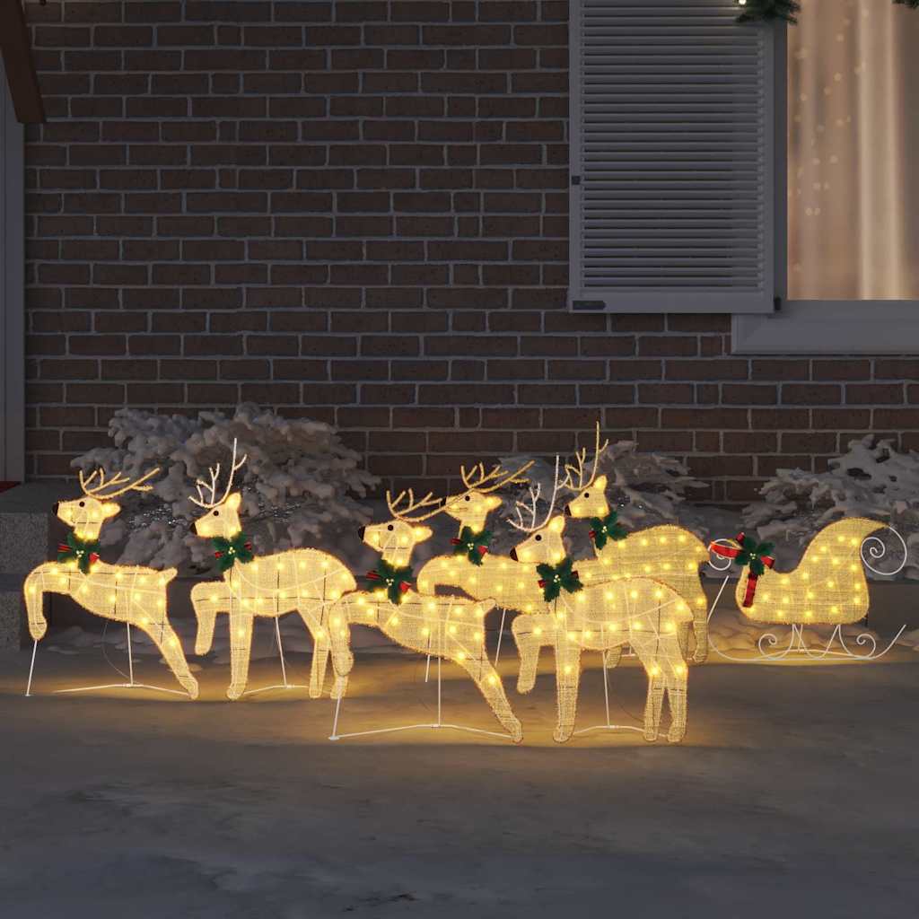 Renne LED 7 pz Oro 43 x 18 x 66 cm Tessuto