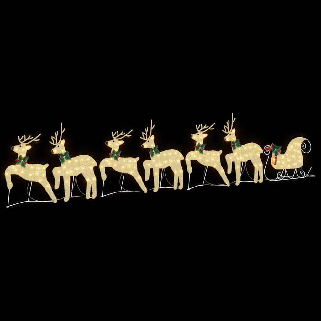 Renne LED 7 pz Oro 43 x 18 x 66 cm Tessuto