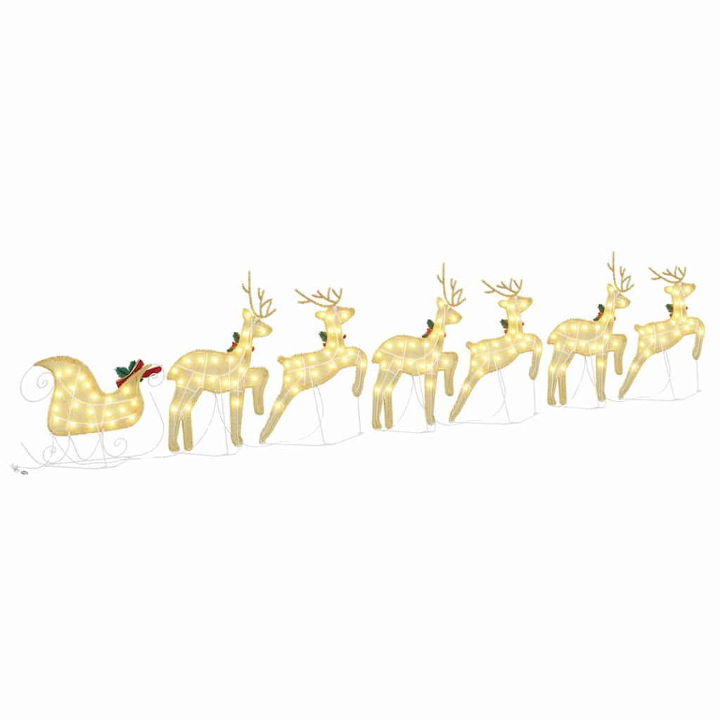 Renne LED 7 pz Oro 43 x 18 x 66 cm Tessuto