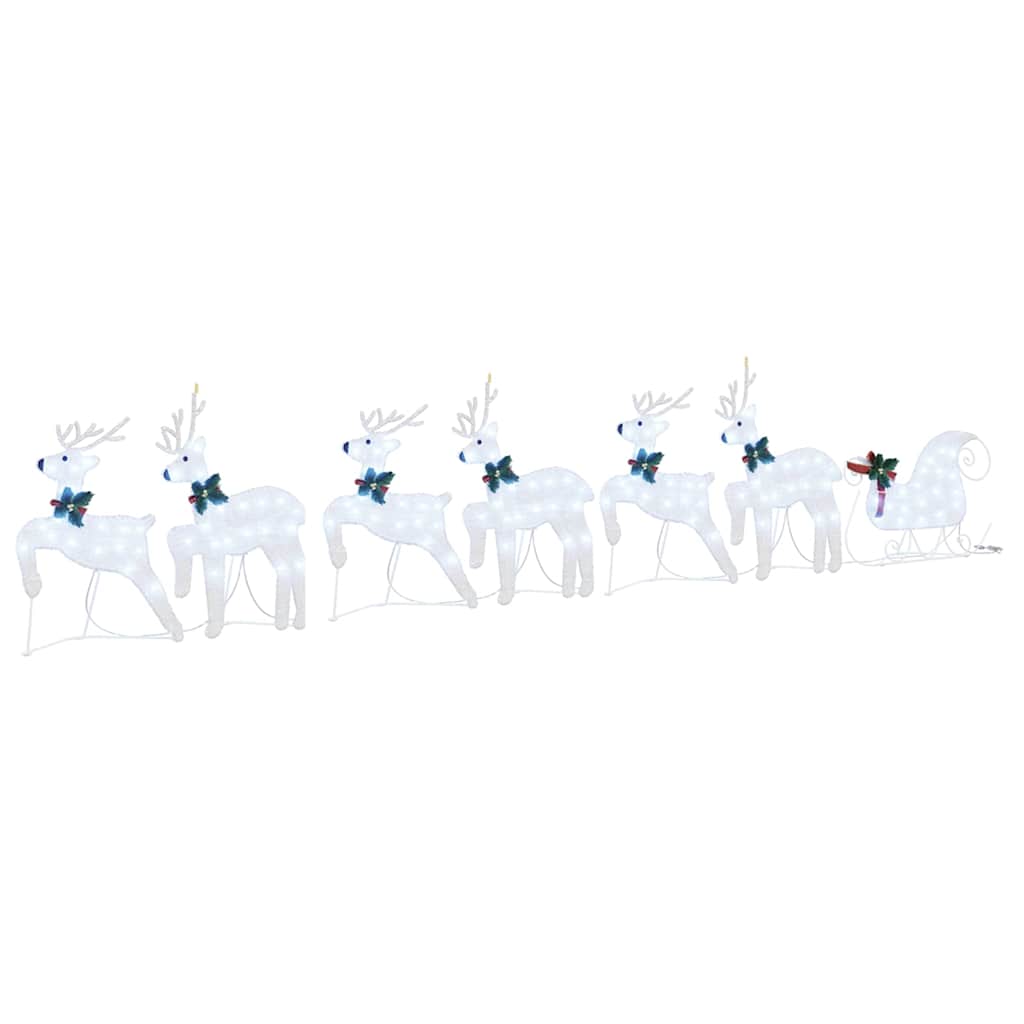 Renne LED 7 pz Argento 43 x 18 x 66 cm Tessuto