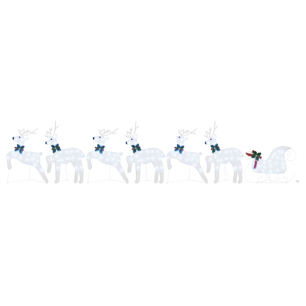 Renne LED 7 pz Argento 43 x 18 x 66 cm Tessuto