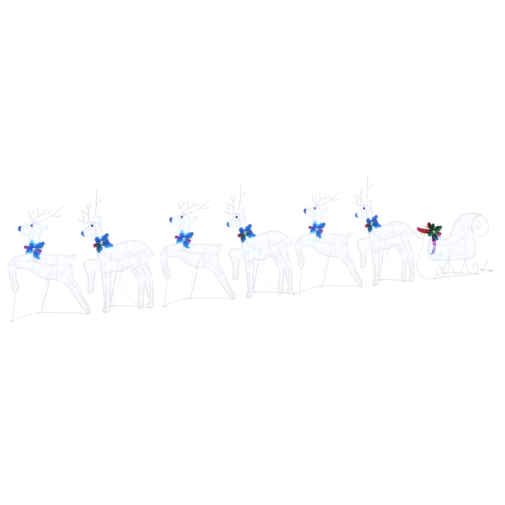 Renne LED 7 pz Bianco 43 x 18 x 66 cm Tessuto