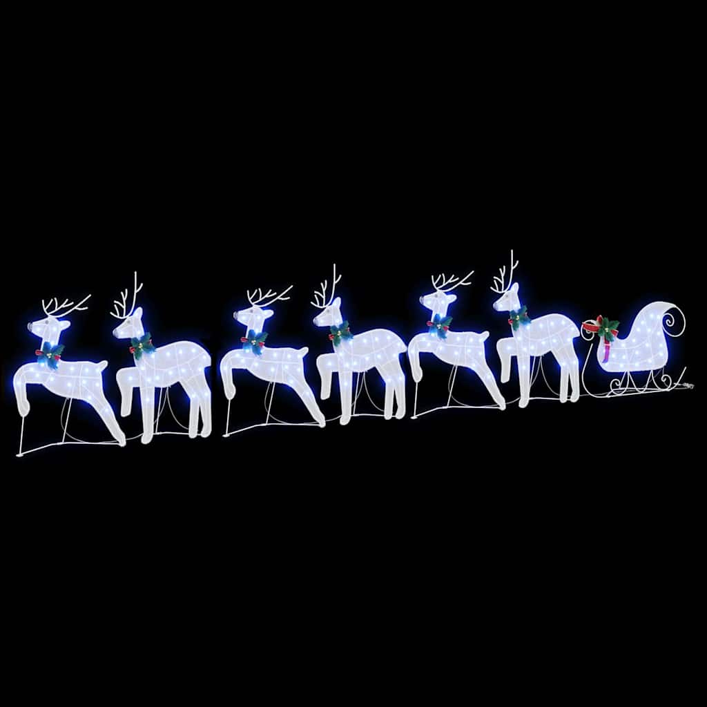 Renne LED 7 pz Bianco 43 x 18 x 66 cm Tessuto