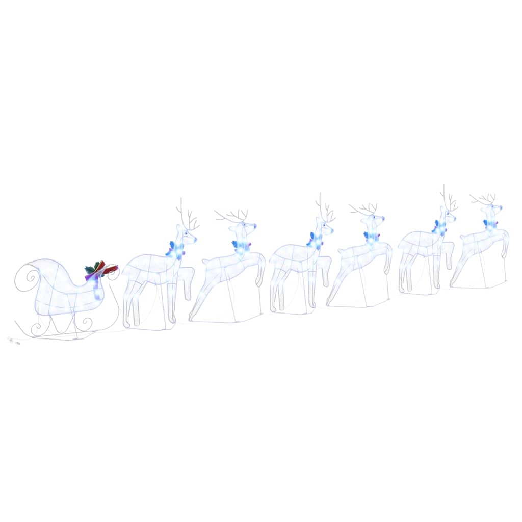 Renne LED 7 pz Bianco 43 x 18 x 66 cm Tessuto
