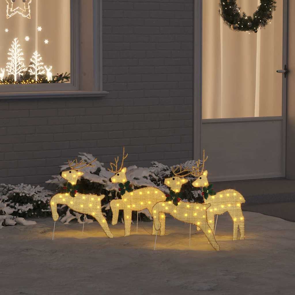 Renne LED 4 pz Oro 45 x 19 x 65 cm Tessuto