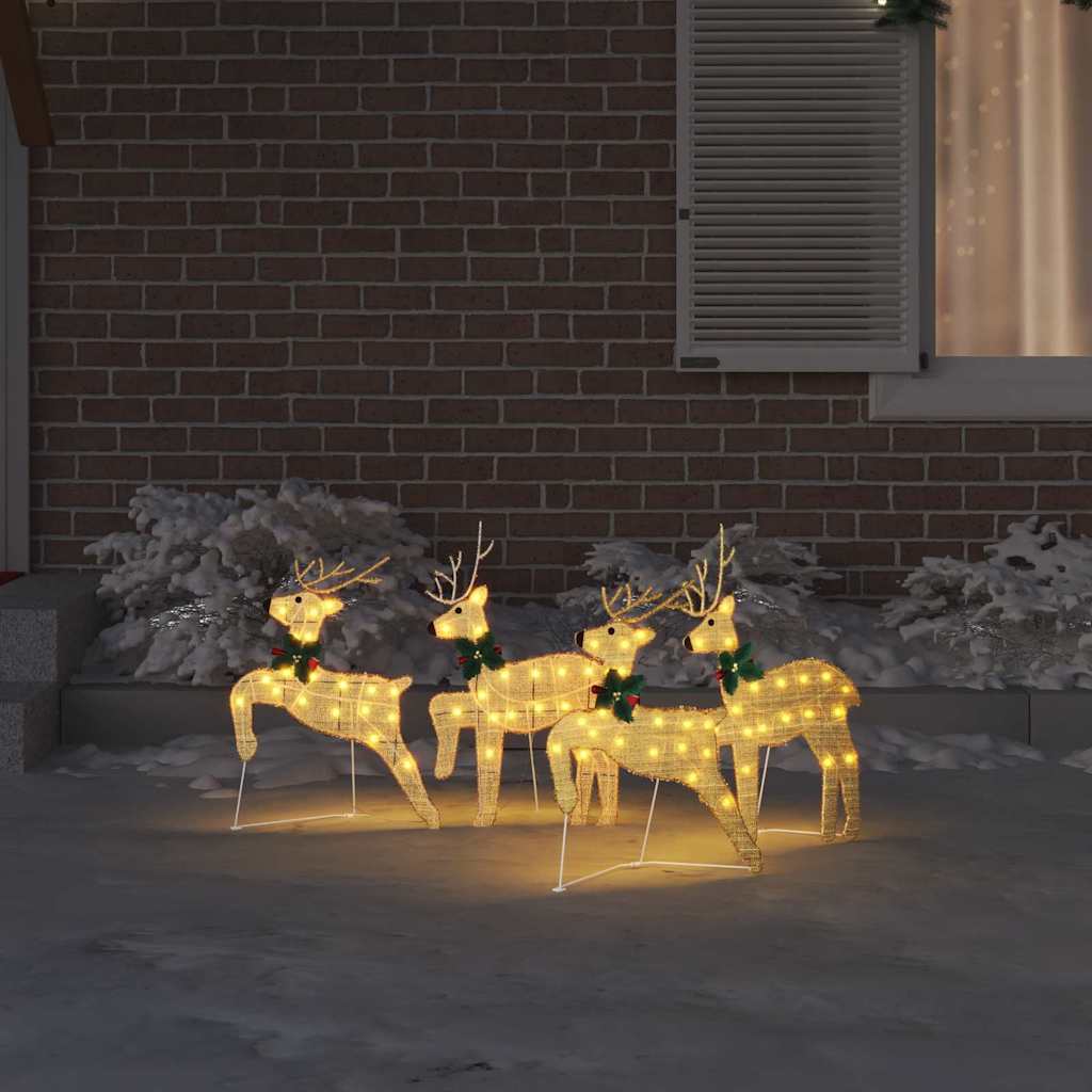 Renne LED 4 pz Oro 45 x 19 x 65 cm Tessuto