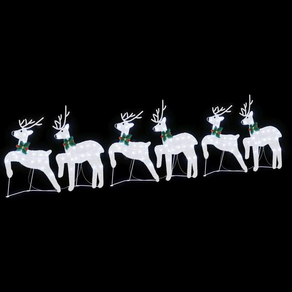 Renne LED 6 pz Argento 45 x 19 x 65 cm Tessuto