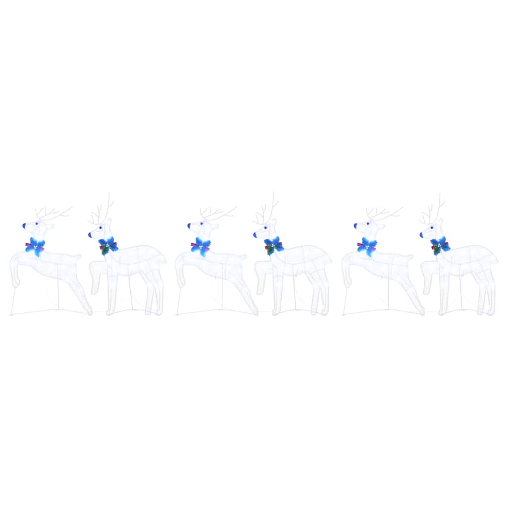 Renne LED 6 pz Bianco 45 x 19 x 65 cm Tessuto