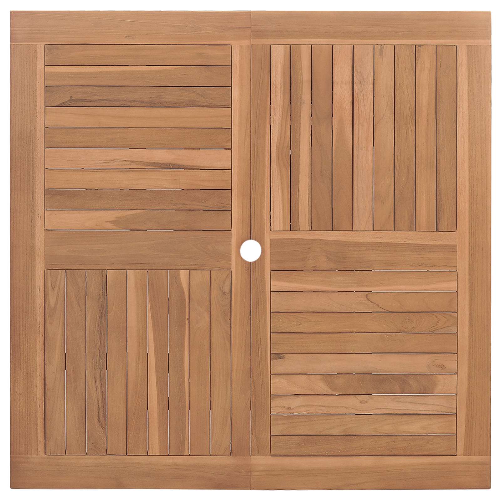 Set da Pranzo per Giardino Marrone Legno Teak Massello