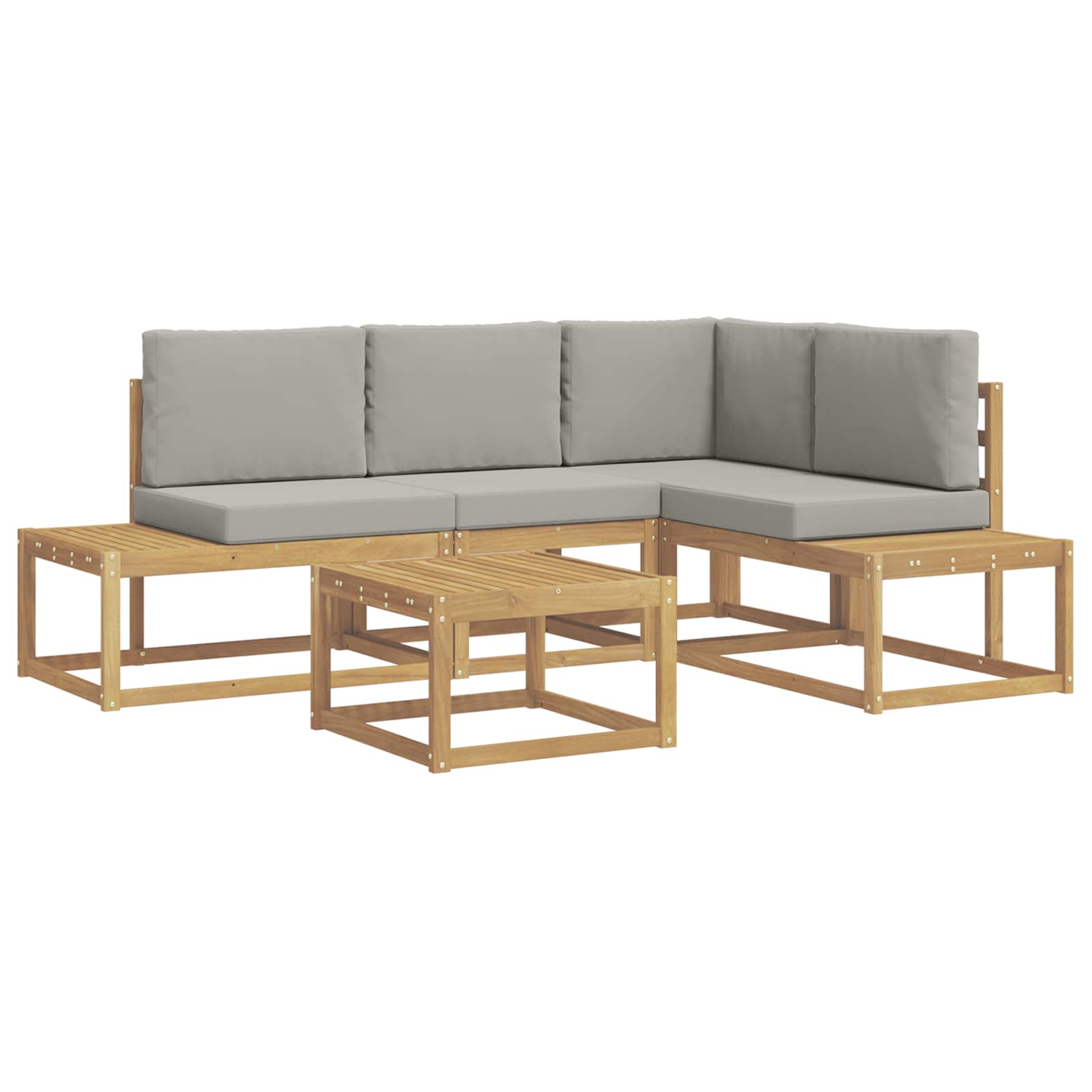 Set di divani da esterno 5 pz 4 posto Poliestere