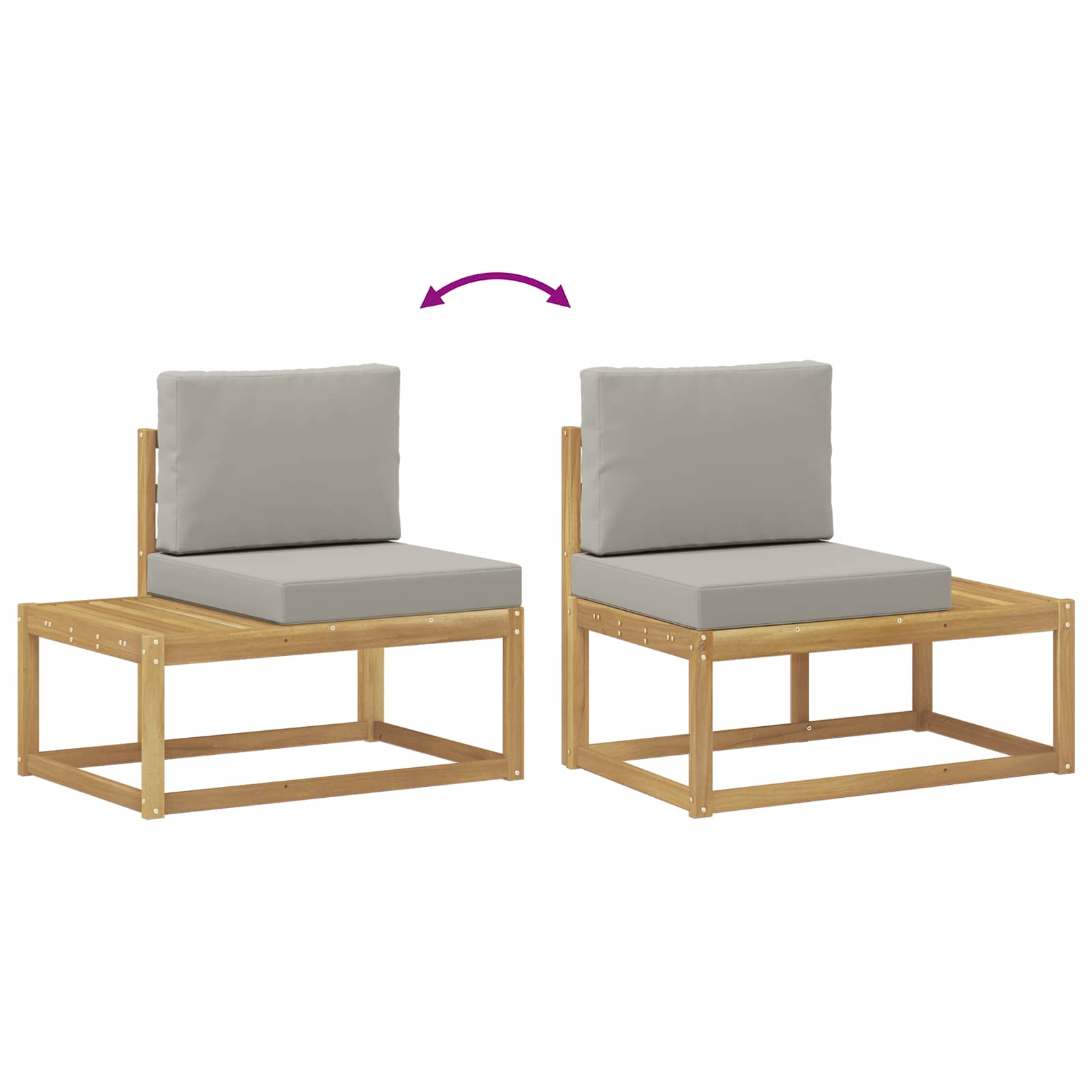 Set di divani da esterno 5 pz 4 posto Poliestere