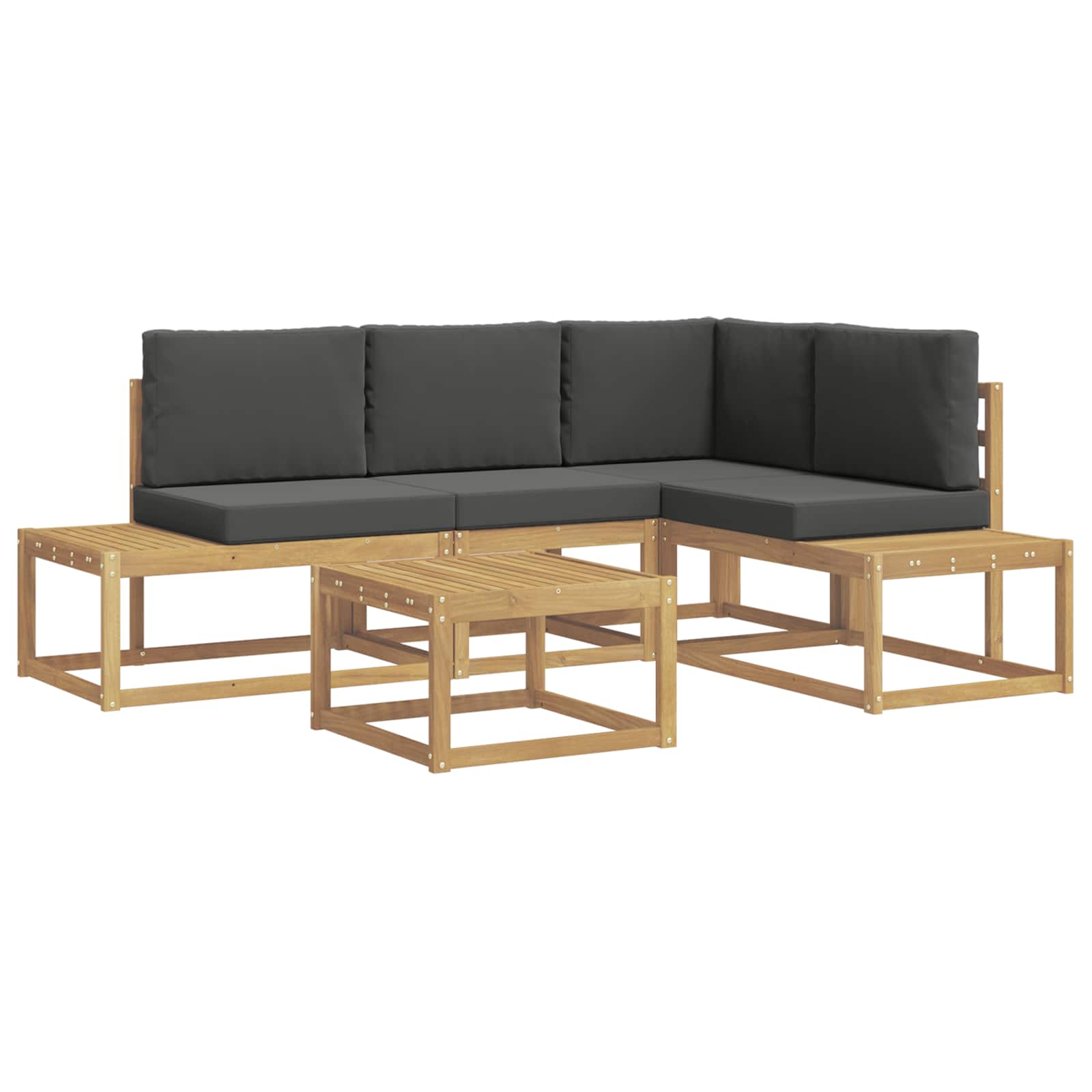 Set di divani da esterno 5 pz 4 posto Poliestere