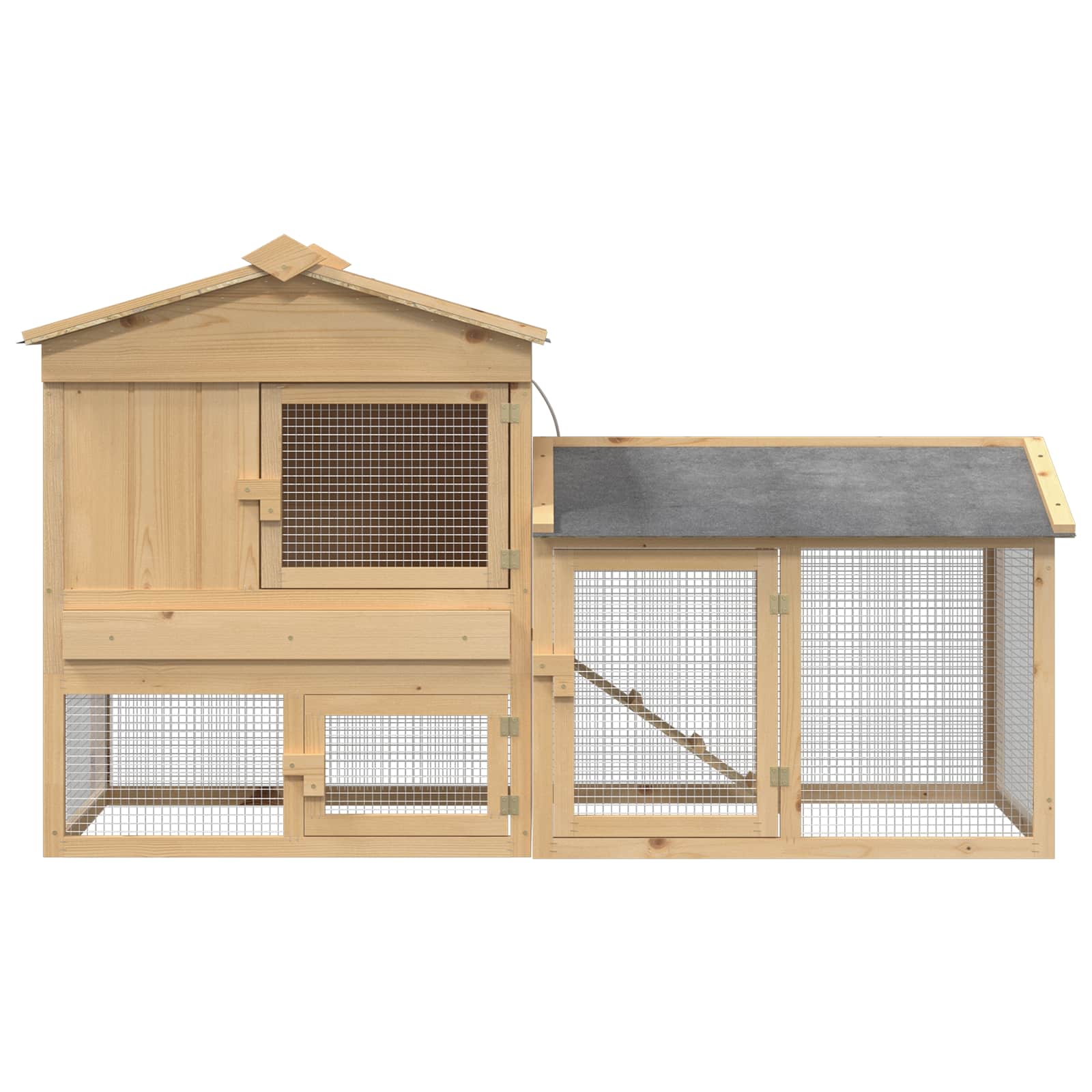 Pollaio 2 pz Marrone 150 x 60 x 89 cm Legno Massello di Pino