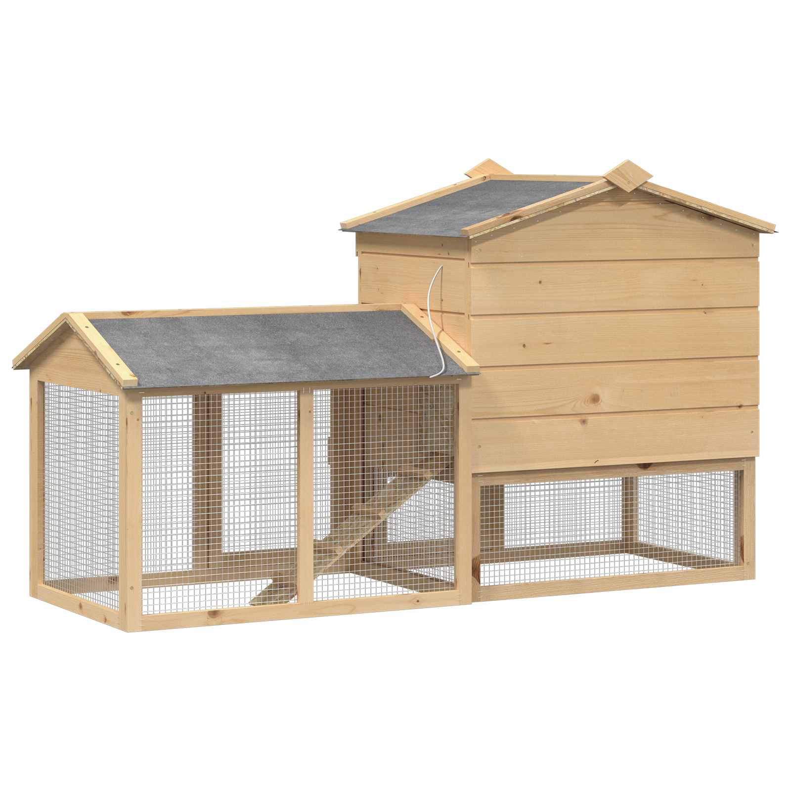 Pollaio 2 pz Marrone 150 x 60 x 89 cm Legno Massello di Pino