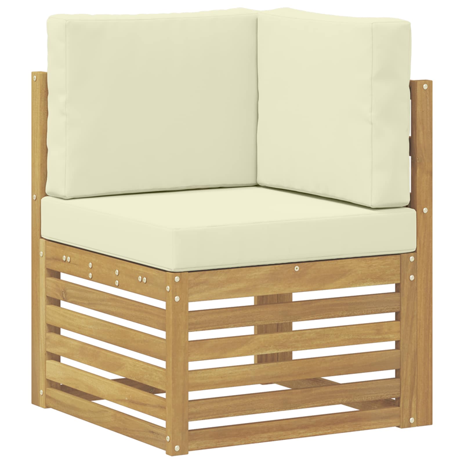 Set di divani da esterno Bianco 213,5 x 154,5 x 73 cm