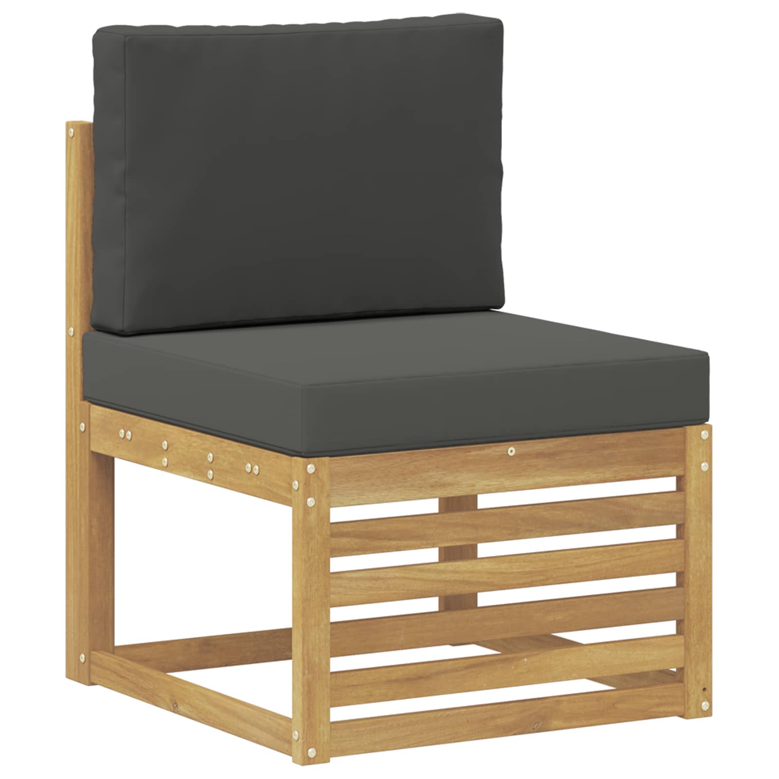 Set di divani da esterno con cuscino 4 Pezzo Bianco e Antracite
