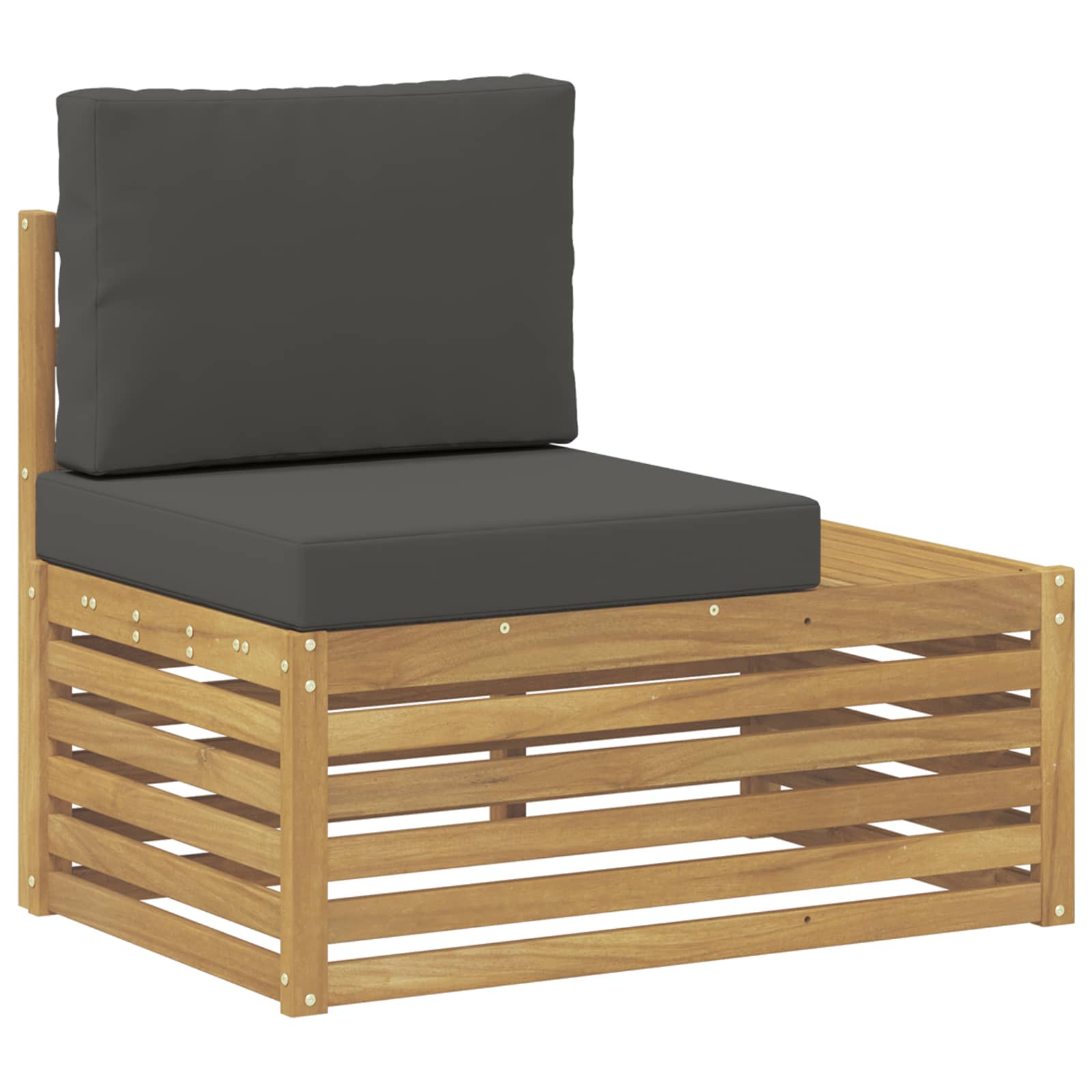 Set di divani da esterno con cuscino 4 Pezzo Bianco e Antracite