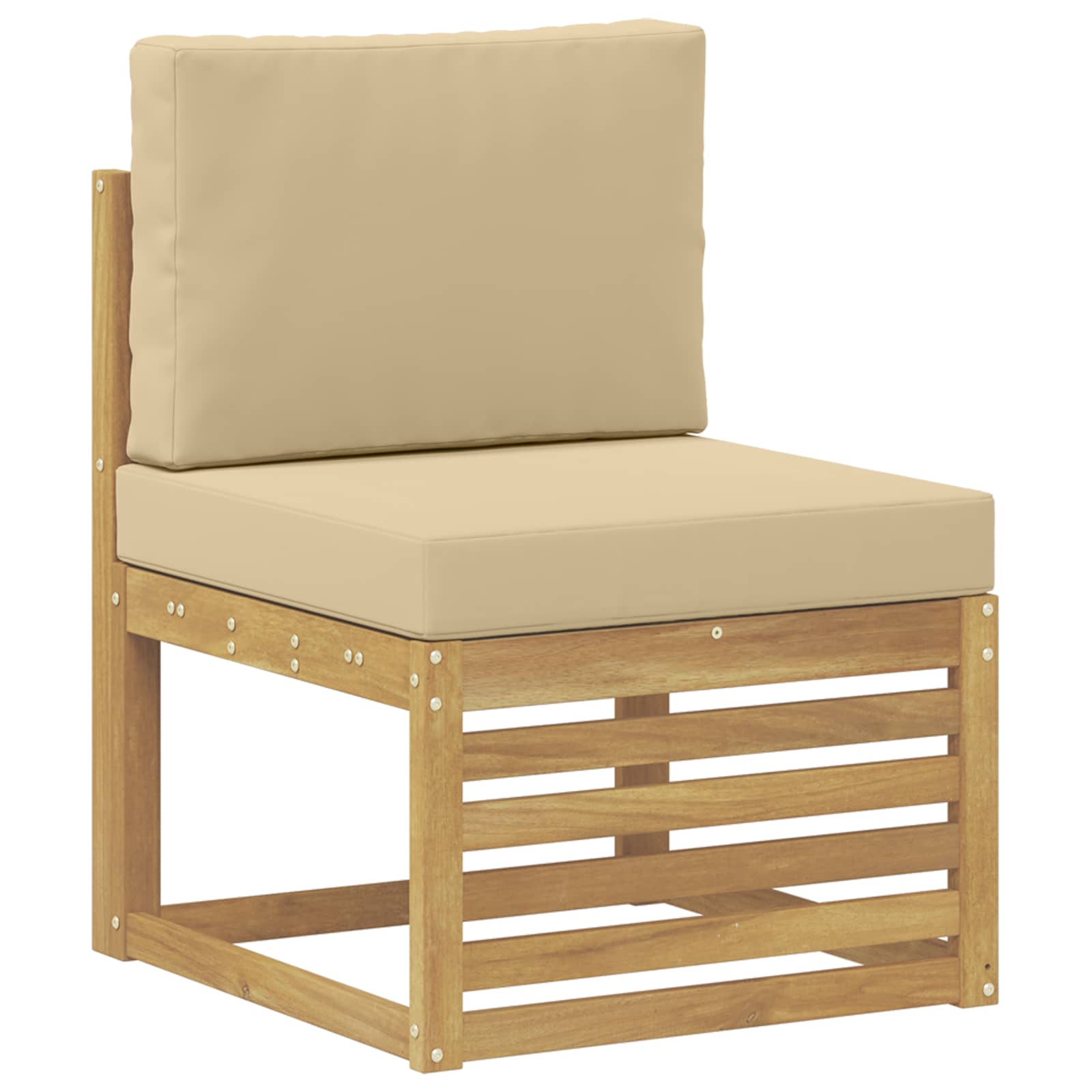 Set di divani da esterno con cuscino 4 Pezzo Bianco