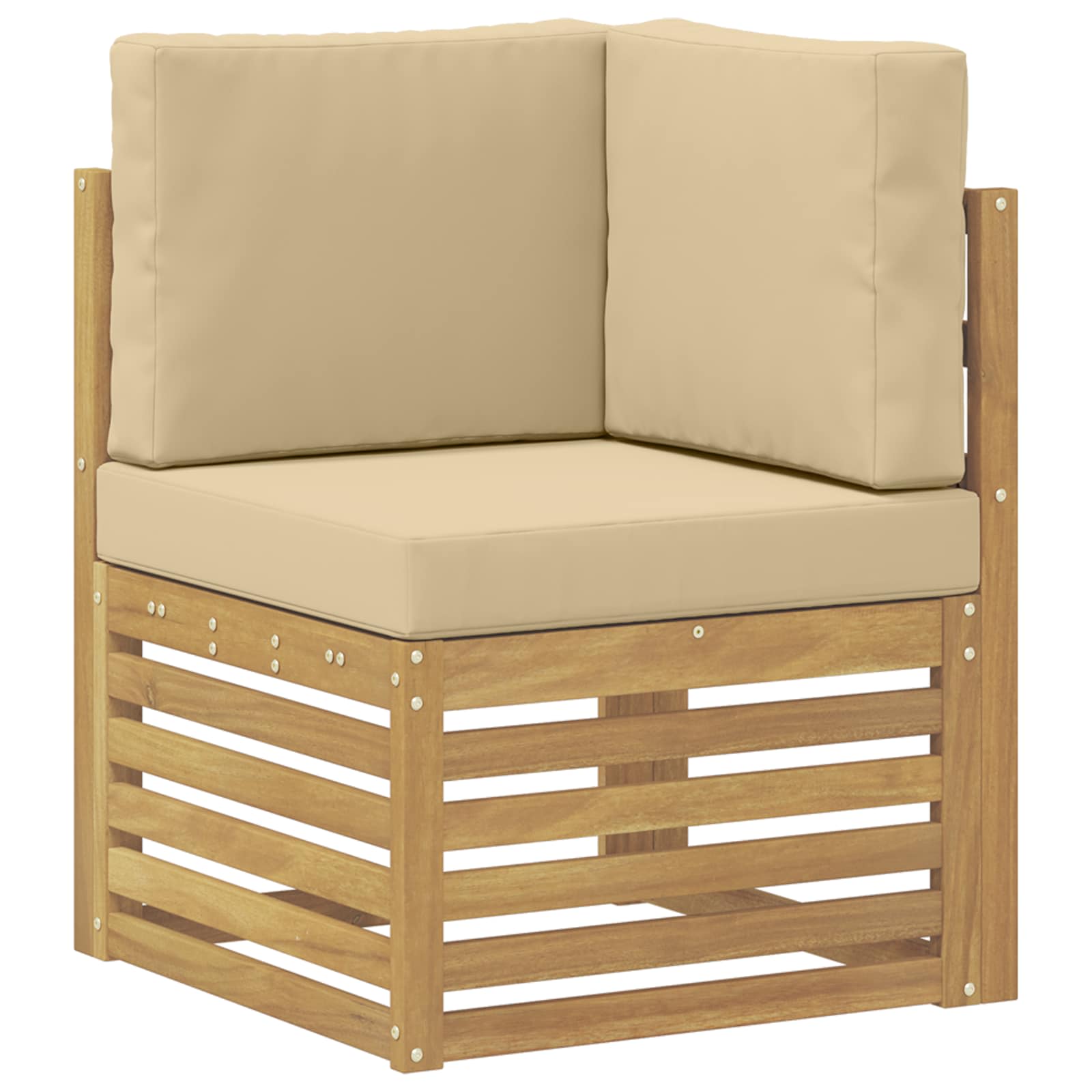 Set di divani da esterno con cuscino 4 Pezzo Bianco