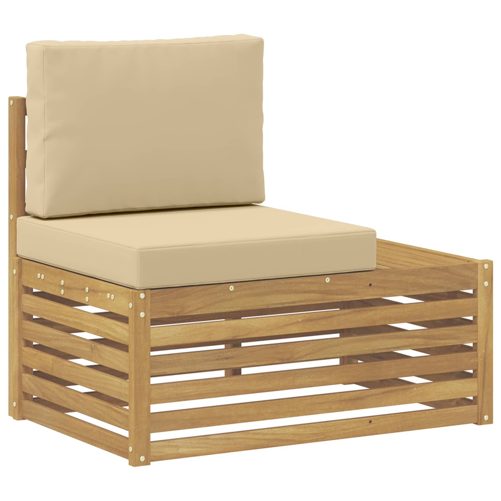Set di divani da esterno con cuscino 4 Pezzo Bianco