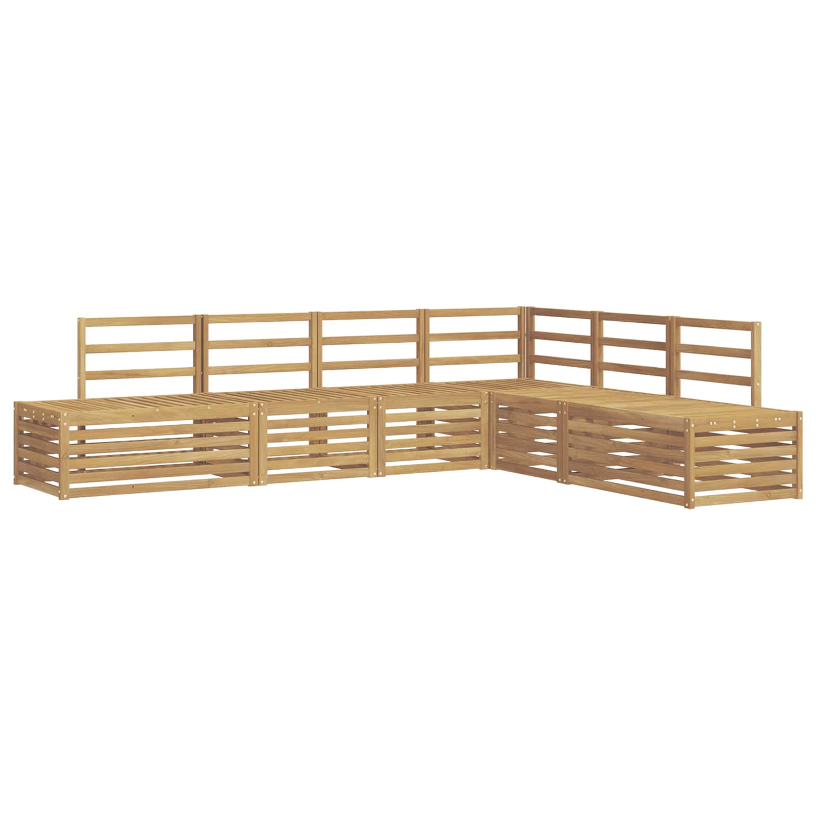 Set di divani da esterno 6 Pezzo Bianco