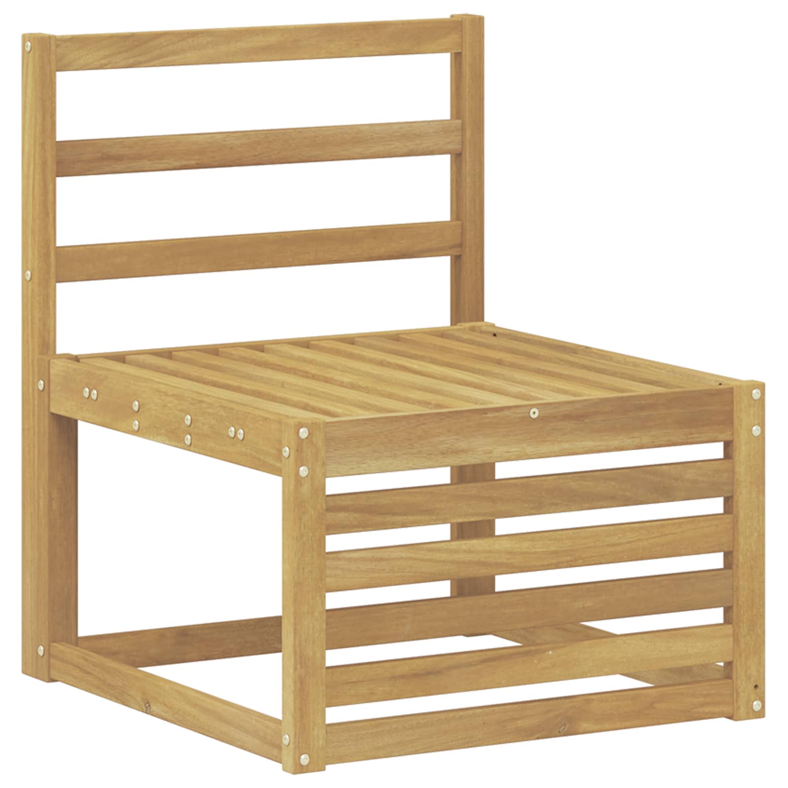 7 pz Set di divani da esterno Legno di Acacia Massello Bianco