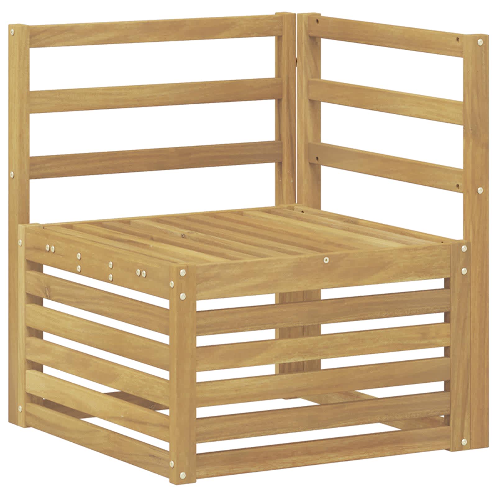 7 pz Set di divani da esterno Legno di Acacia Massello Bianco