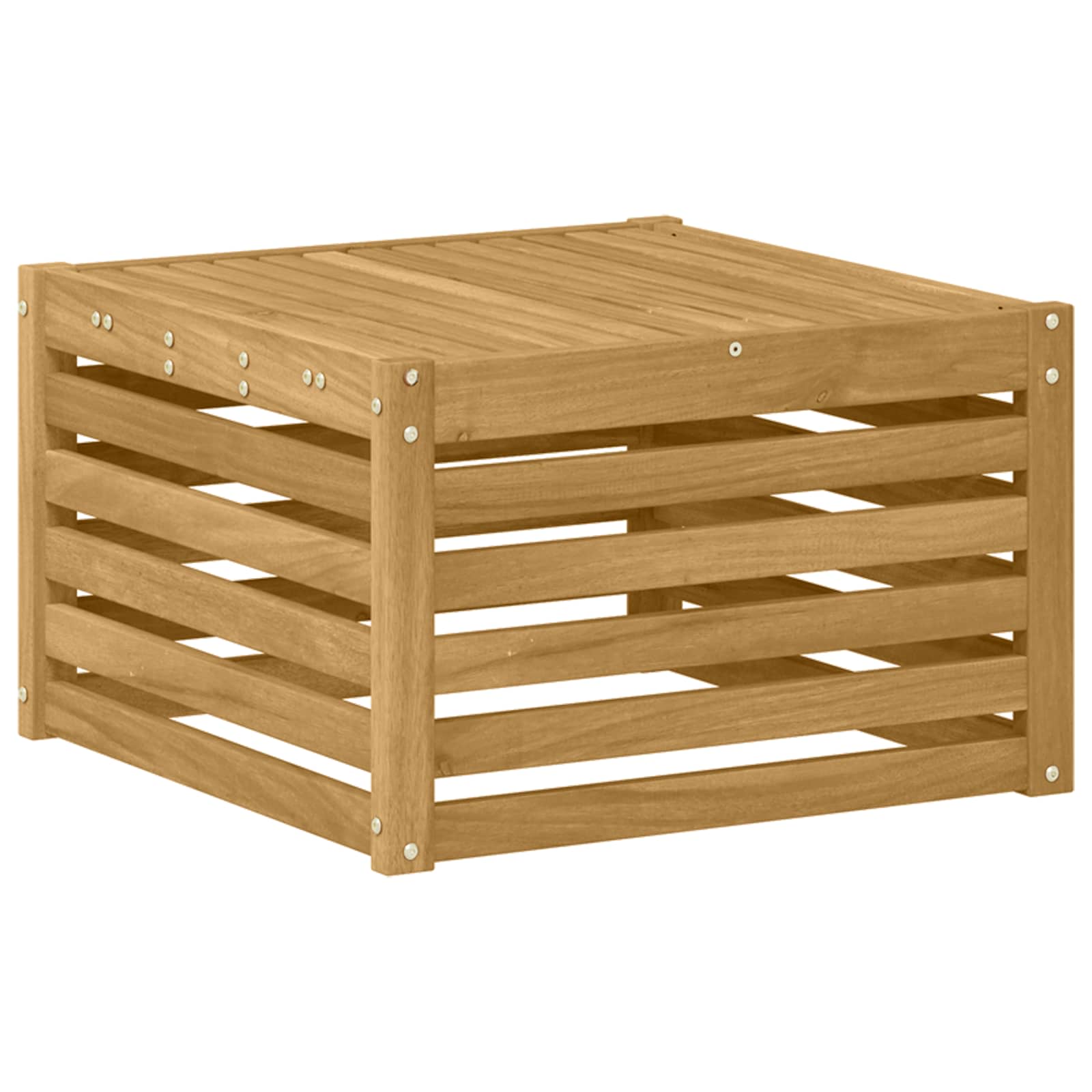 7 pz Set di divani da esterno Legno di Acacia Massello Bianco