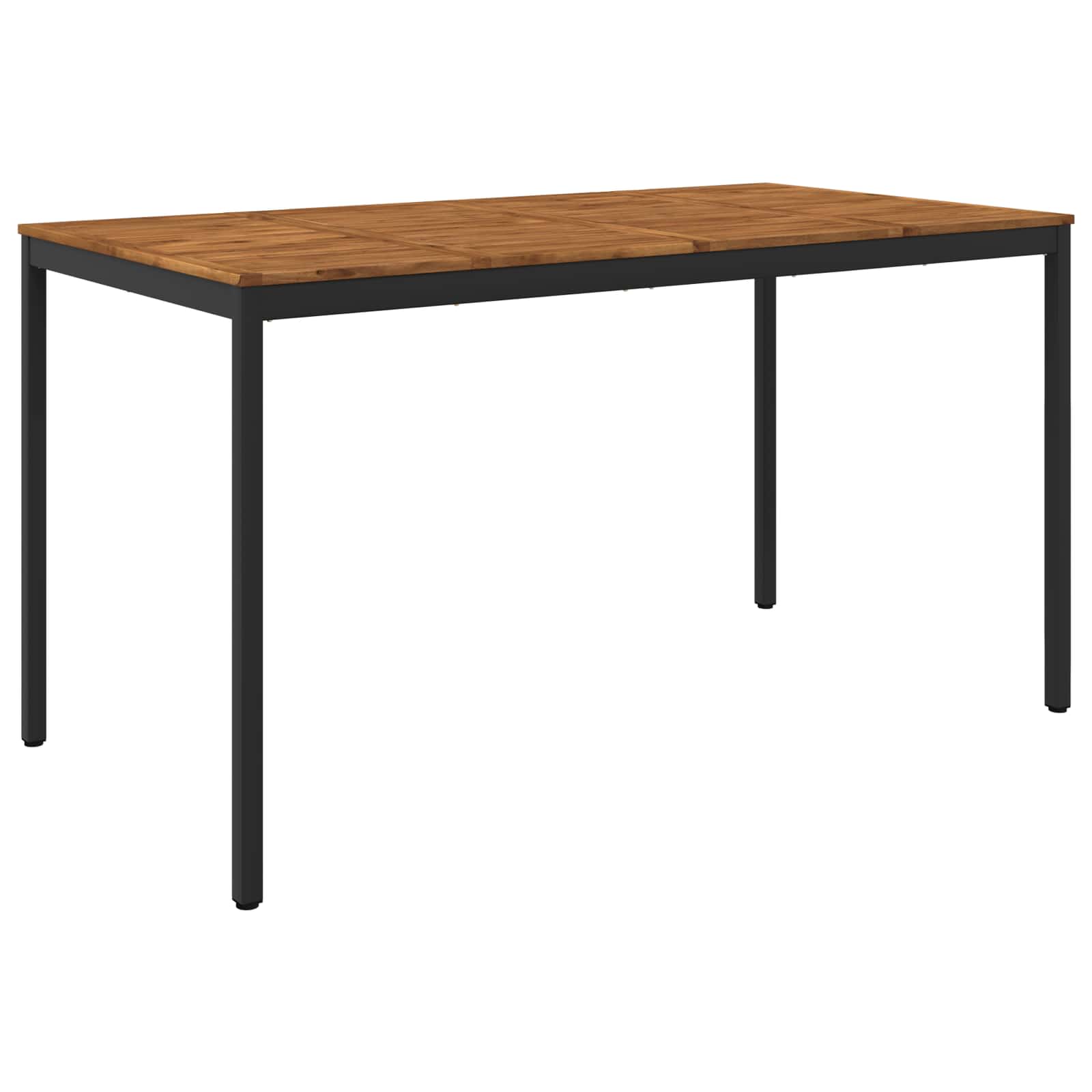 Tavolo Bar da Giardino Naturale e Nero 196 x 100,5 x 105 cm