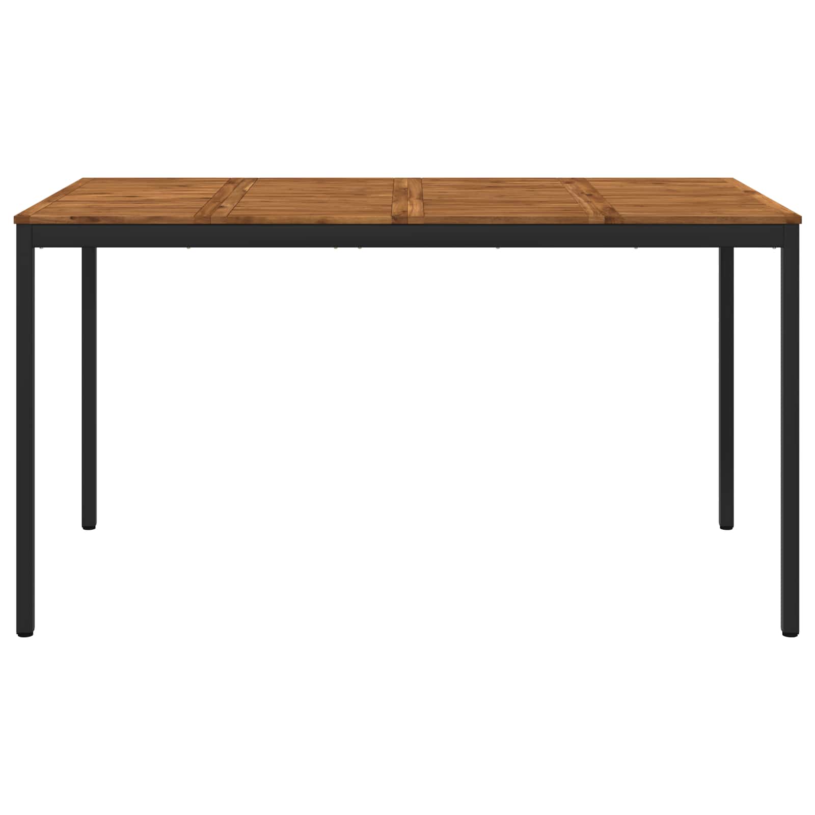 Tavolo Bar da Giardino Naturale e Nero 196 x 100,5 x 105 cm