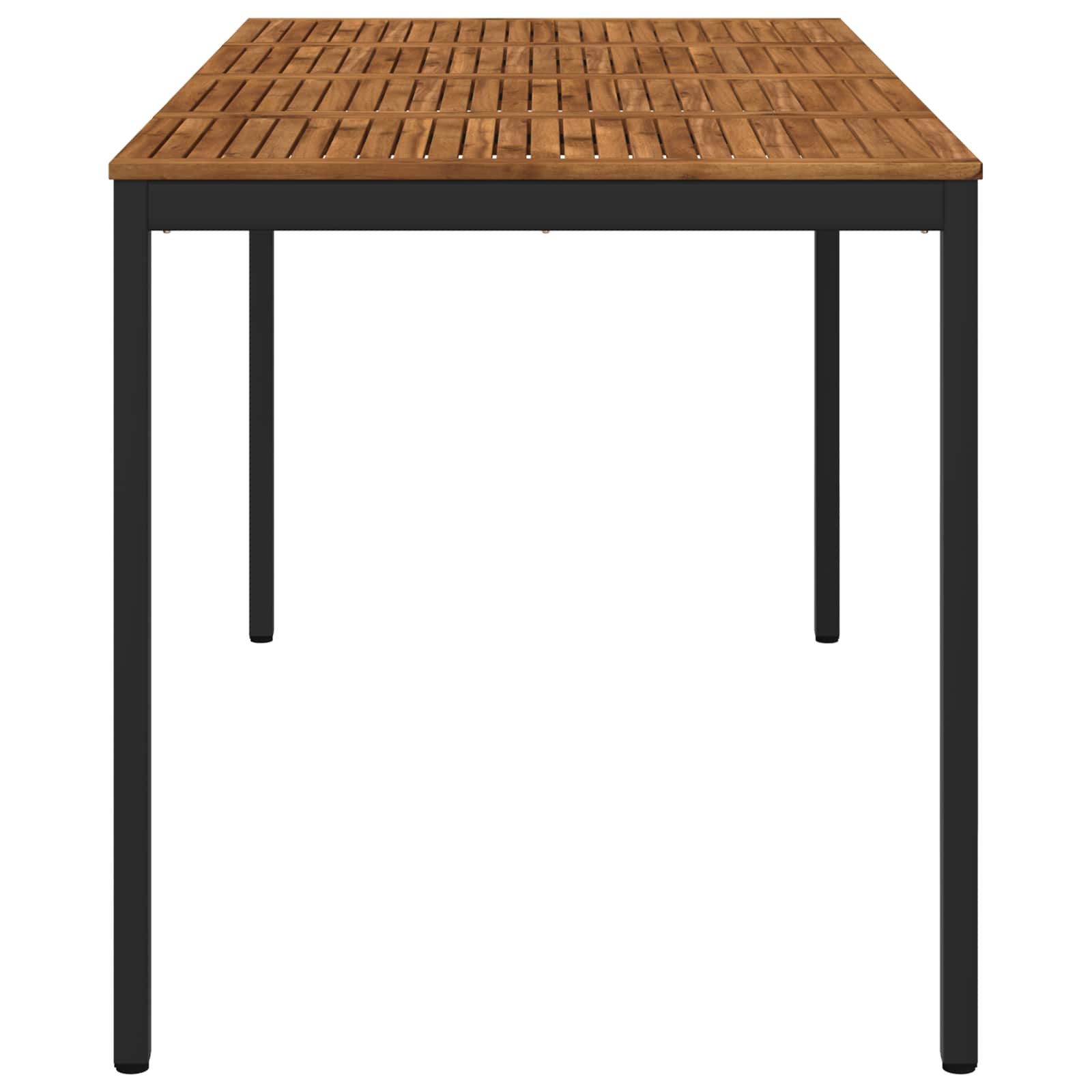 Tavolo Bar da Giardino Naturale e Nero 196 x 100,5 x 105 cm