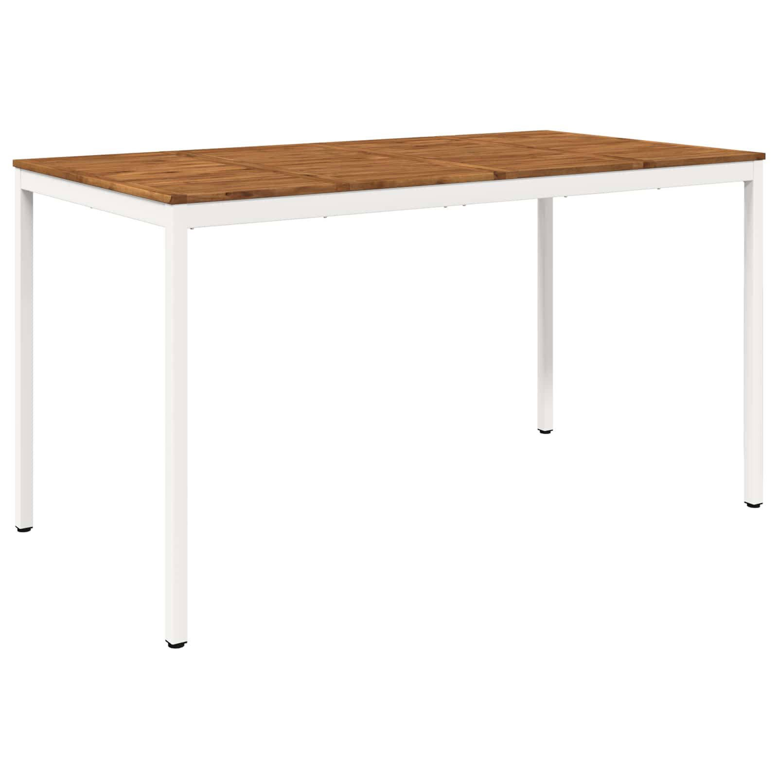 Tavolo Bar da Giardino Naturale e Bianco 196 x 100,5 x 105 cm