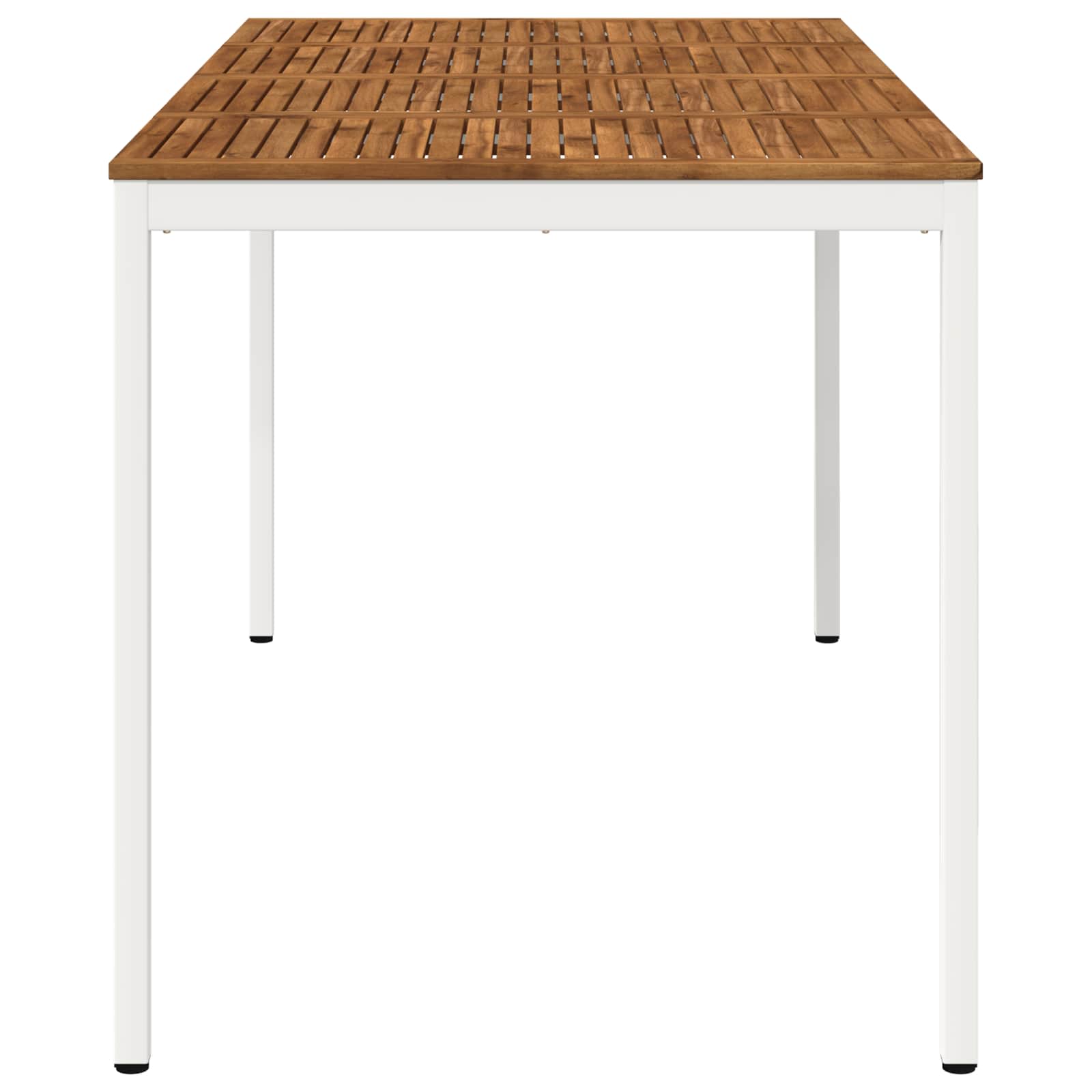 Tavolo Bar da Giardino Naturale e Bianco 196 x 100,5 x 105 cm